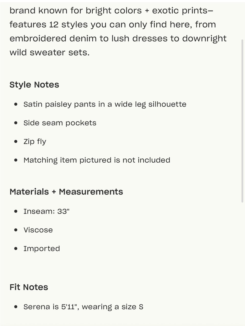 FARM Rio: Leopard Paisley Pants - Picture 10 of 14